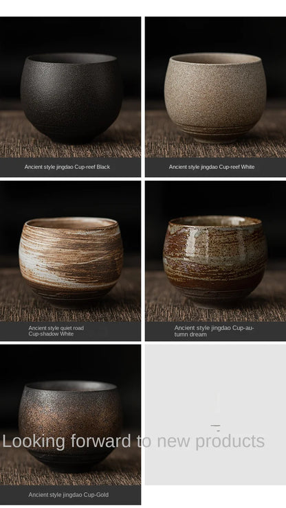 Japanese Style Handmade Stoneware Tea Cup