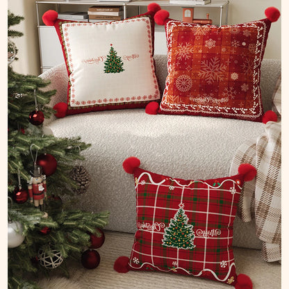 Christmas Dutch Velvet Sofa Pillow Cover