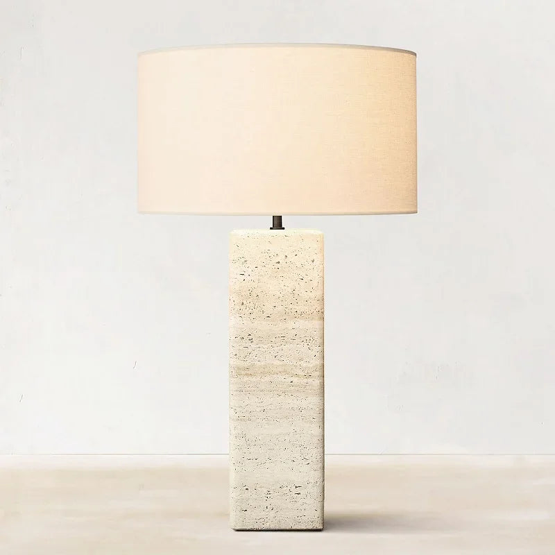 Post-modern Travertine Table Lamp