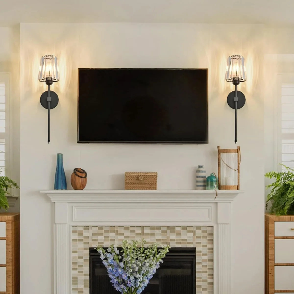 Wire Free Crystal Wall Lamp