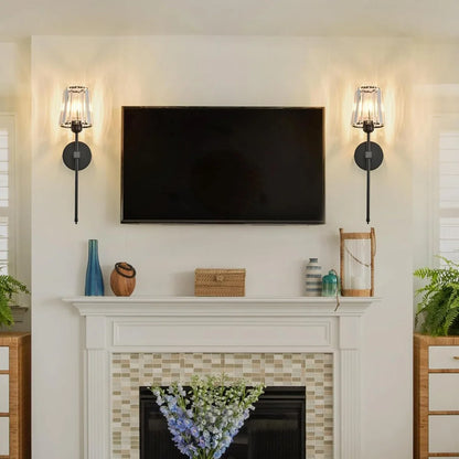 Wire Free Crystal Wall Lamp