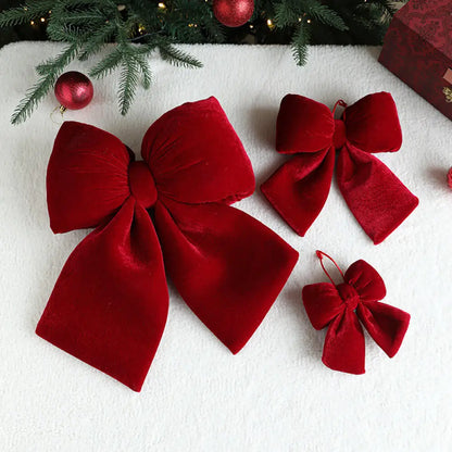 Christmas Velvet Red Bow