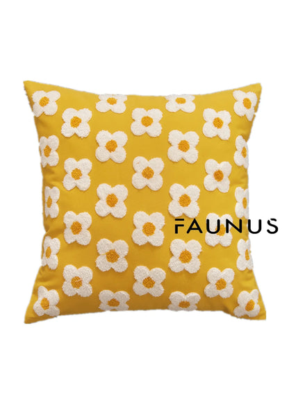 Daisy Embroidery Throw Pillow Covers