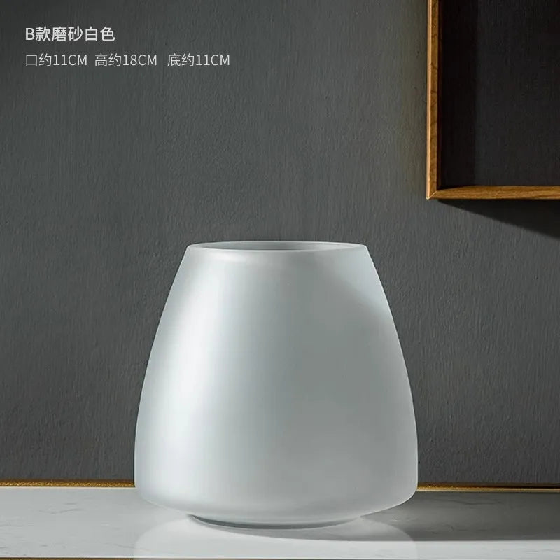 Light Luxury Frosted Glass Vase
