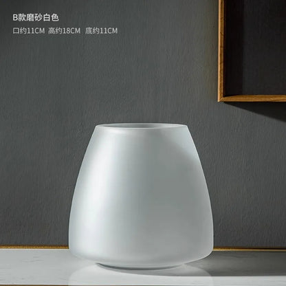 Light Luxury Frosted Glass Vase