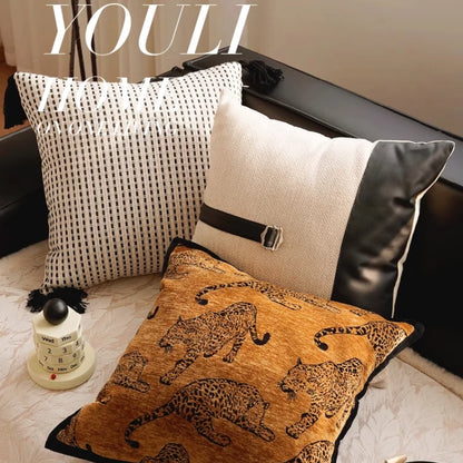French Brown Throw Pillow Cover