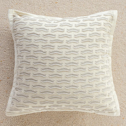 Creamy Simple Throw Pillowcase
