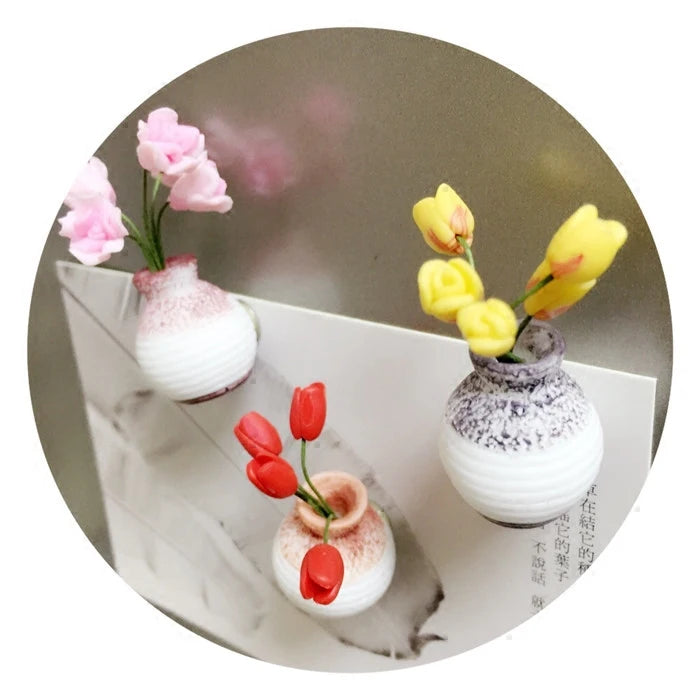 Mini Floral Vase Fridge Stickers