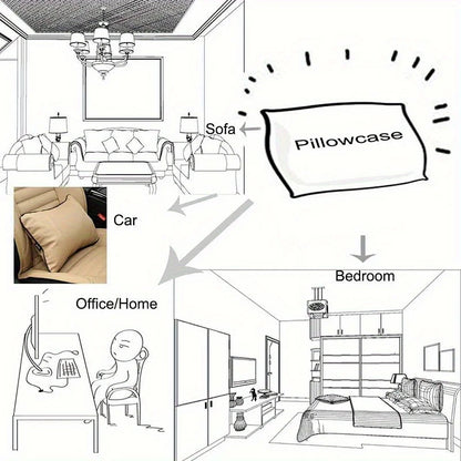 Red Plaid Pillow Cover