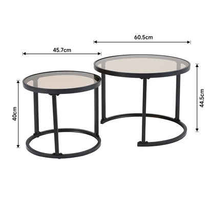 Glass Nesting Table Set