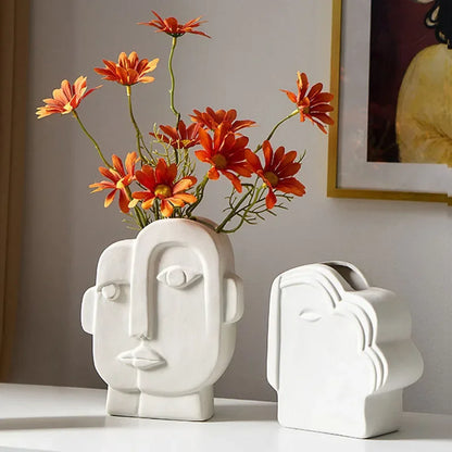 Abstract Human Face Vase