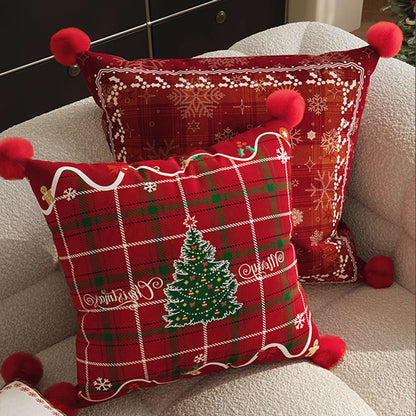 Christmas Dutch Velvet Sofa Pillow Cover