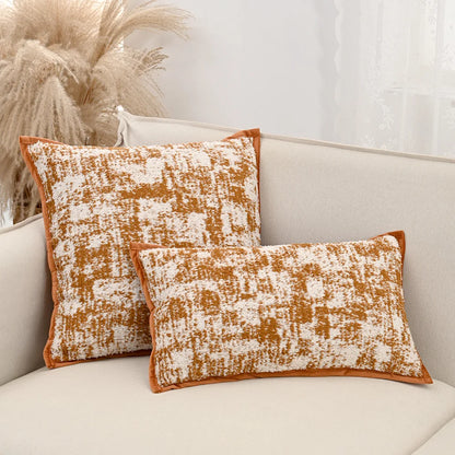 Orange Retro Throw Pillow Cover