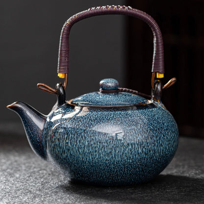 Tianmu Glazed Kiln Chinese Ceramic Teapot