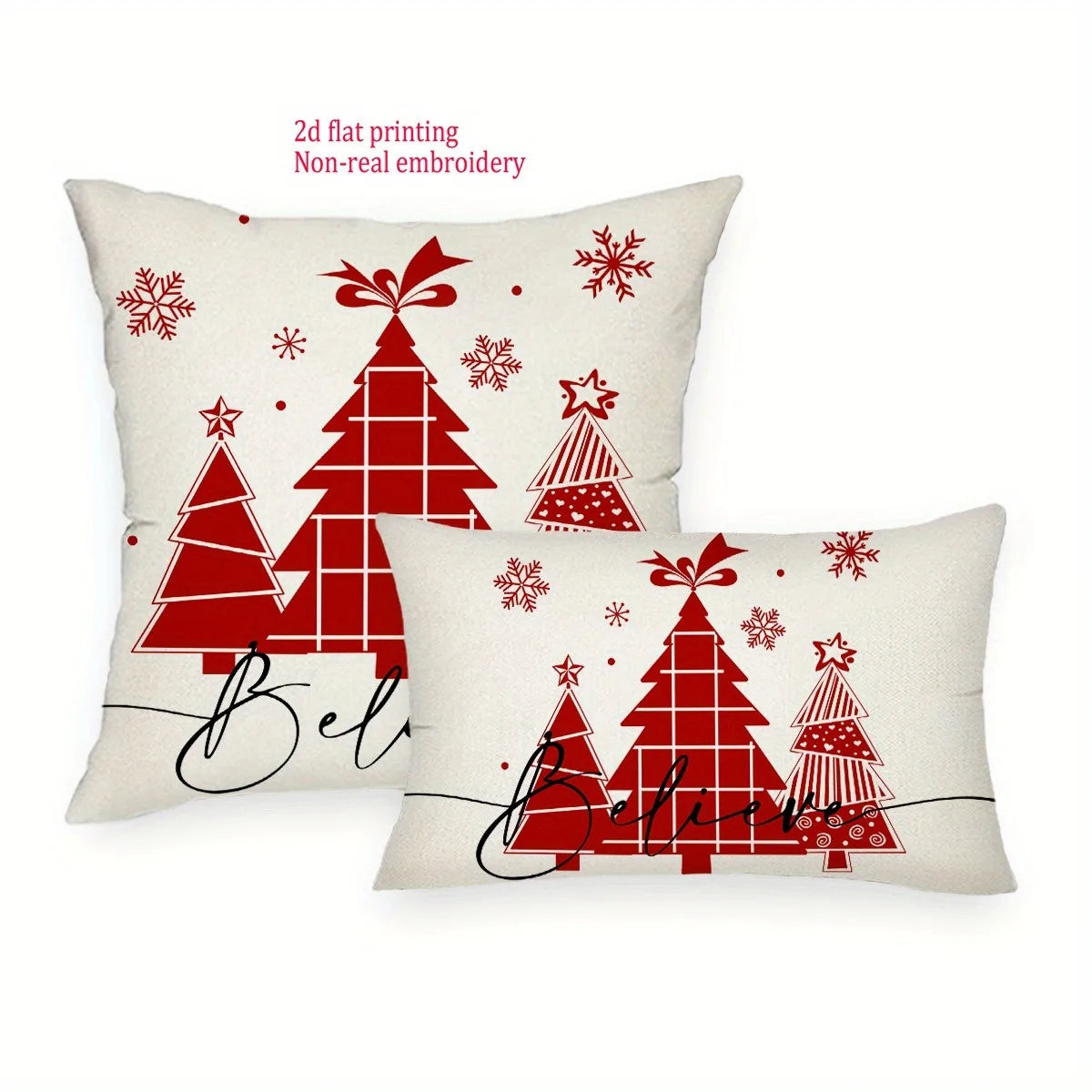 Christmas Tree 'Believe' Pillowcases