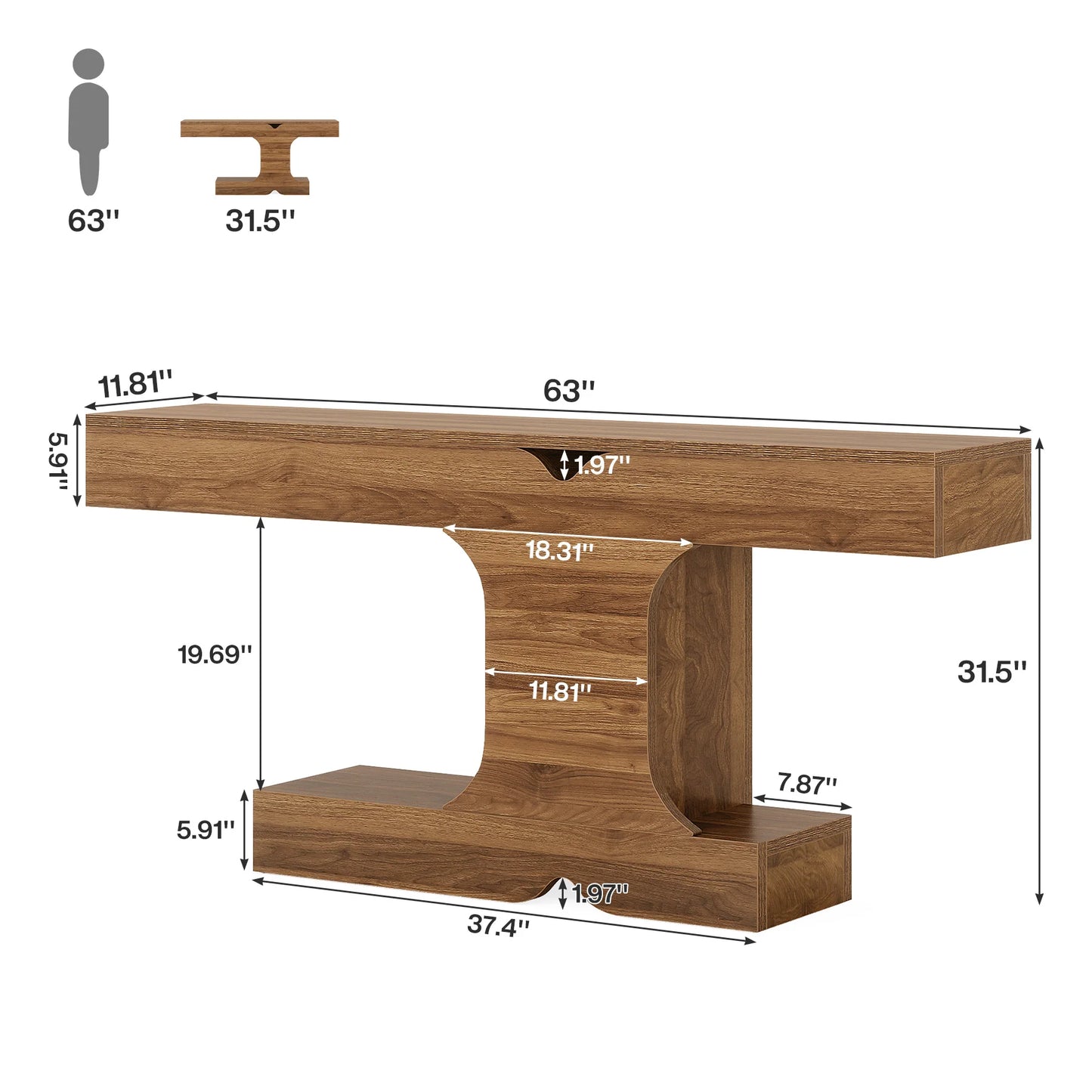 63-Inch Console Table