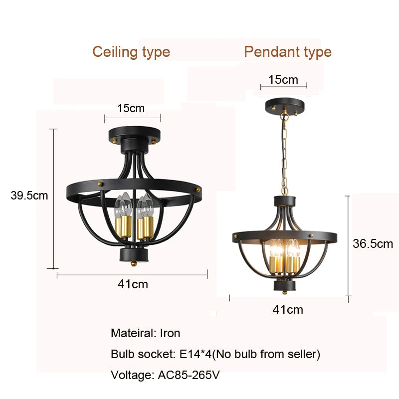 Modern Farmhouse Geometric Chandelier