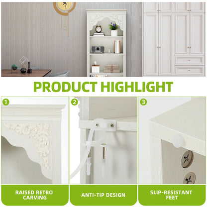 4-Tier Upright Bookcase