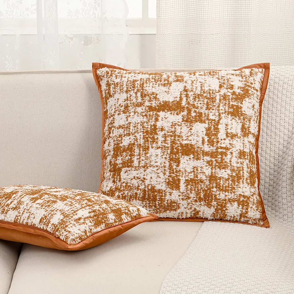 Orange Retro Throw Pillow Cover