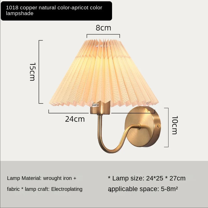 Fan-shaped Pleated Wall Lamp