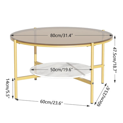 2-Tier Round Accent Table