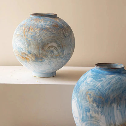 Wind Blue Wabi-Sabi Vase