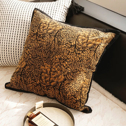 French Brown Throw Pillow Cover
