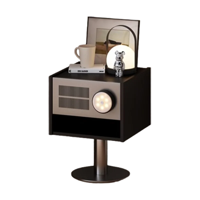 Hanging Light Black Nightstand