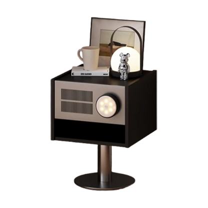 Hanging Light Black Nightstand