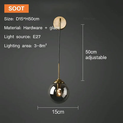 Modern Ball Glass Sconce