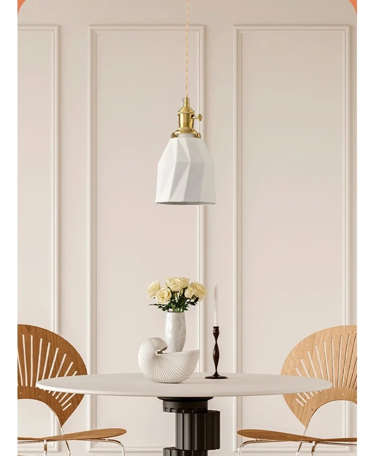 White Ceramic Pendant Light