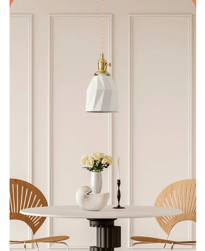 White Ceramic Pendant Light