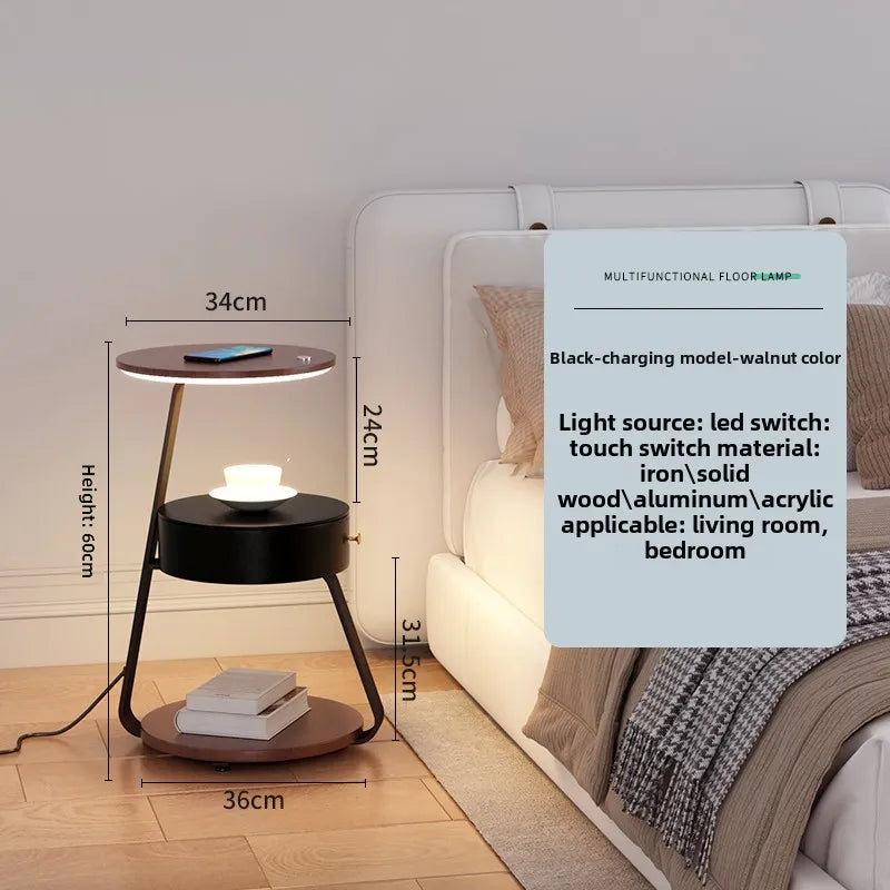 Bedside Table With Wireless Charger