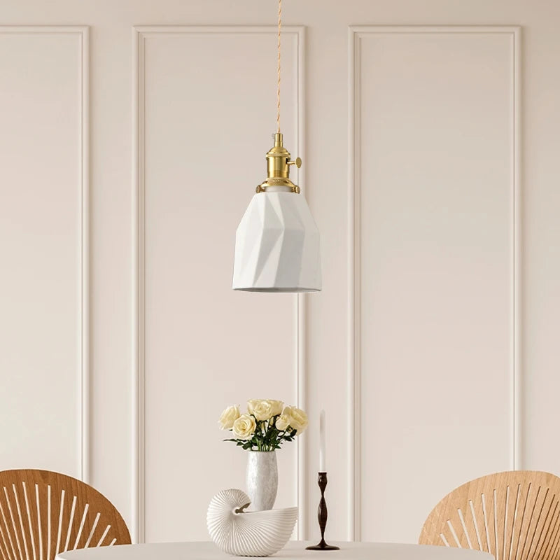 White Ceramic Pendant Light