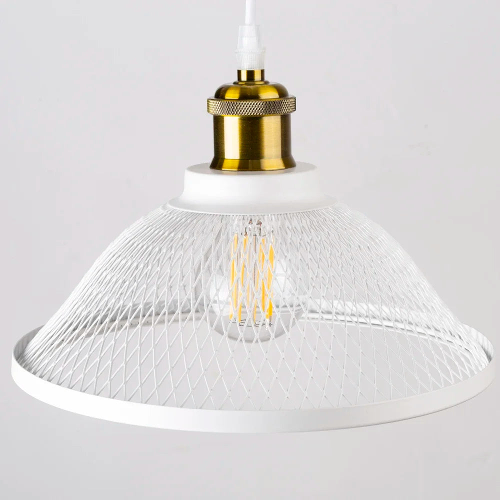 Vintage Black Net-Cage Pendant Light