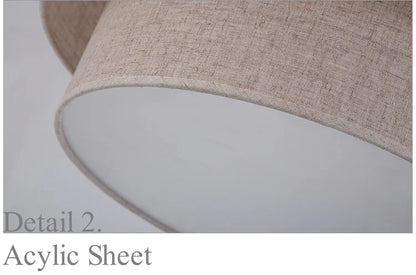 Double Linen Pendant Light