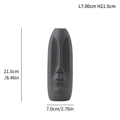 Face Sculpture Ceramic Vase