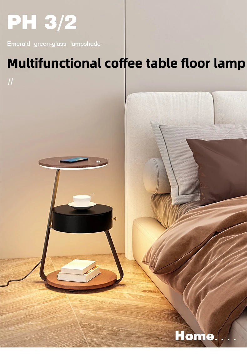 Bedside Table With Wireless Charger