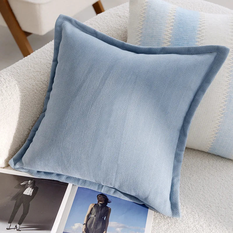 Blue Flower Throw Pillow