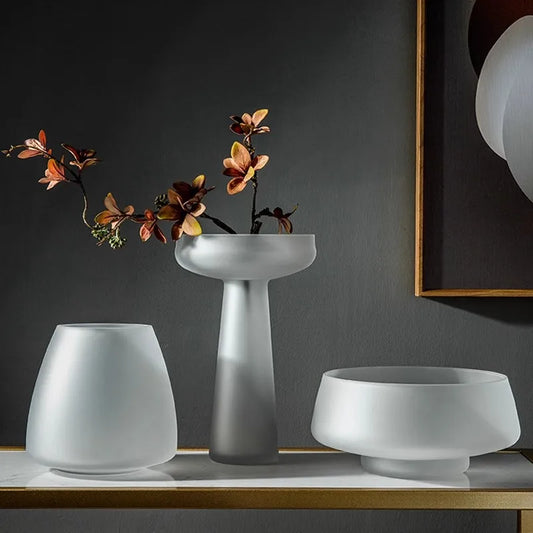 Light Luxury Frosted Glass Vase