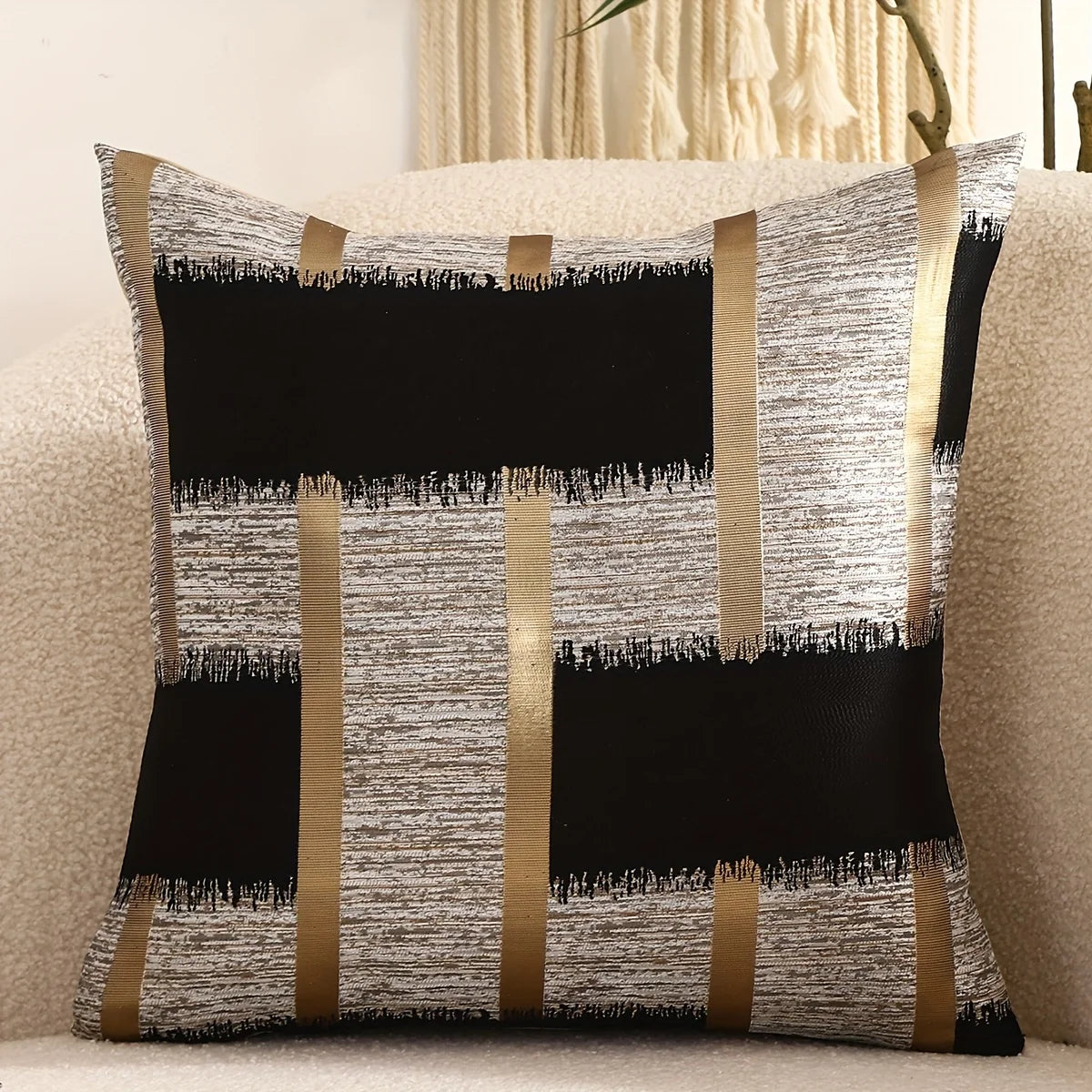 Gold Silk Pillow Cover