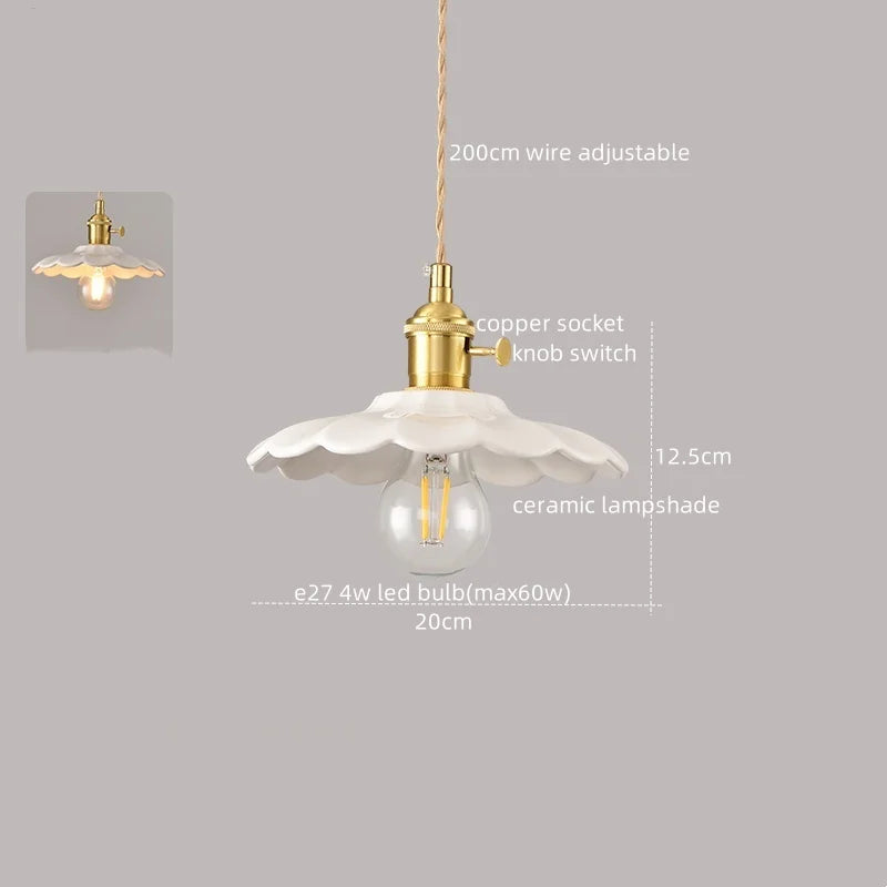 White Ceramic Pendant Light