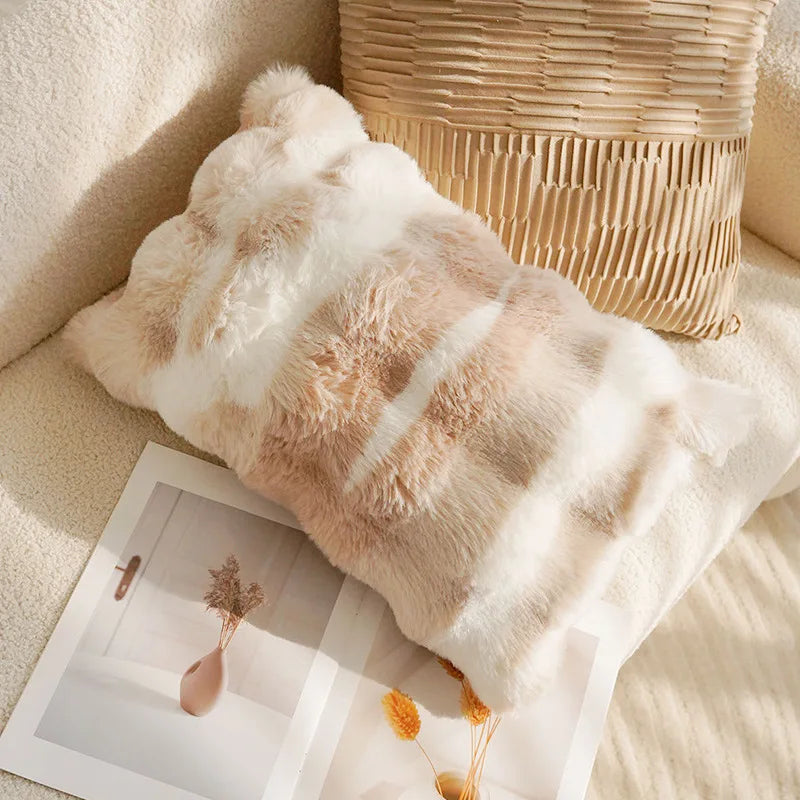 Brown Cream Throw Pillow Cover