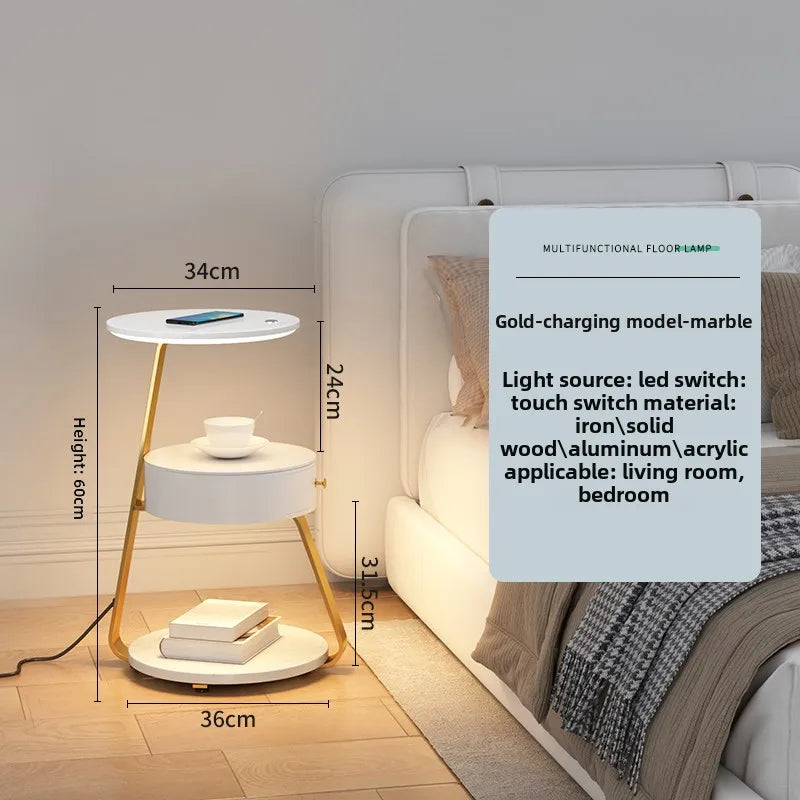 Bedside Table With Wireless Charger