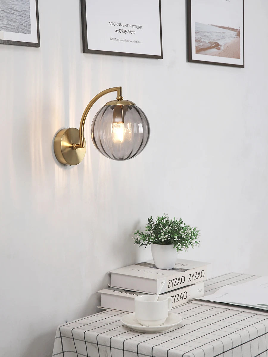 Color Glass Wall Light