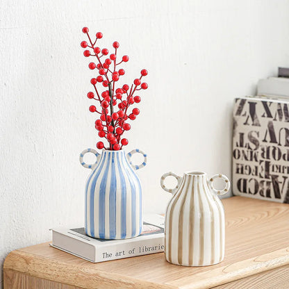 Double Ear Ceramic Vase
