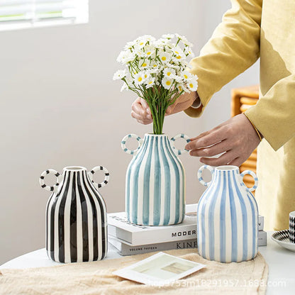 Double Ear Ceramic Vase
