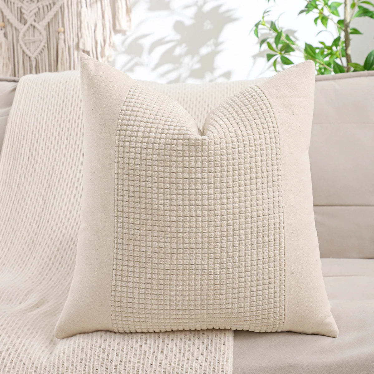 Jacquard Throw Pillow Cover
