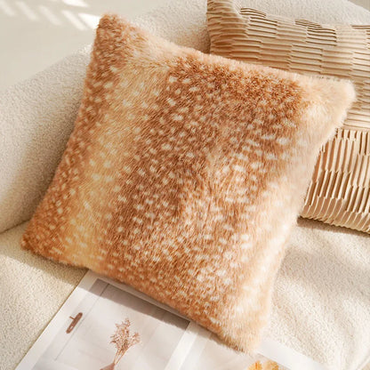 Brown Cream Throw Pillow Cover
