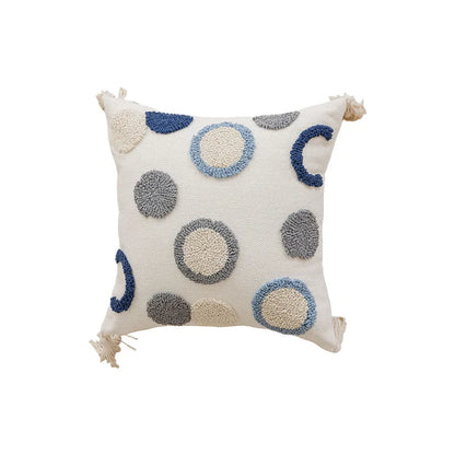 Blue Plush Throw Pillow Cover